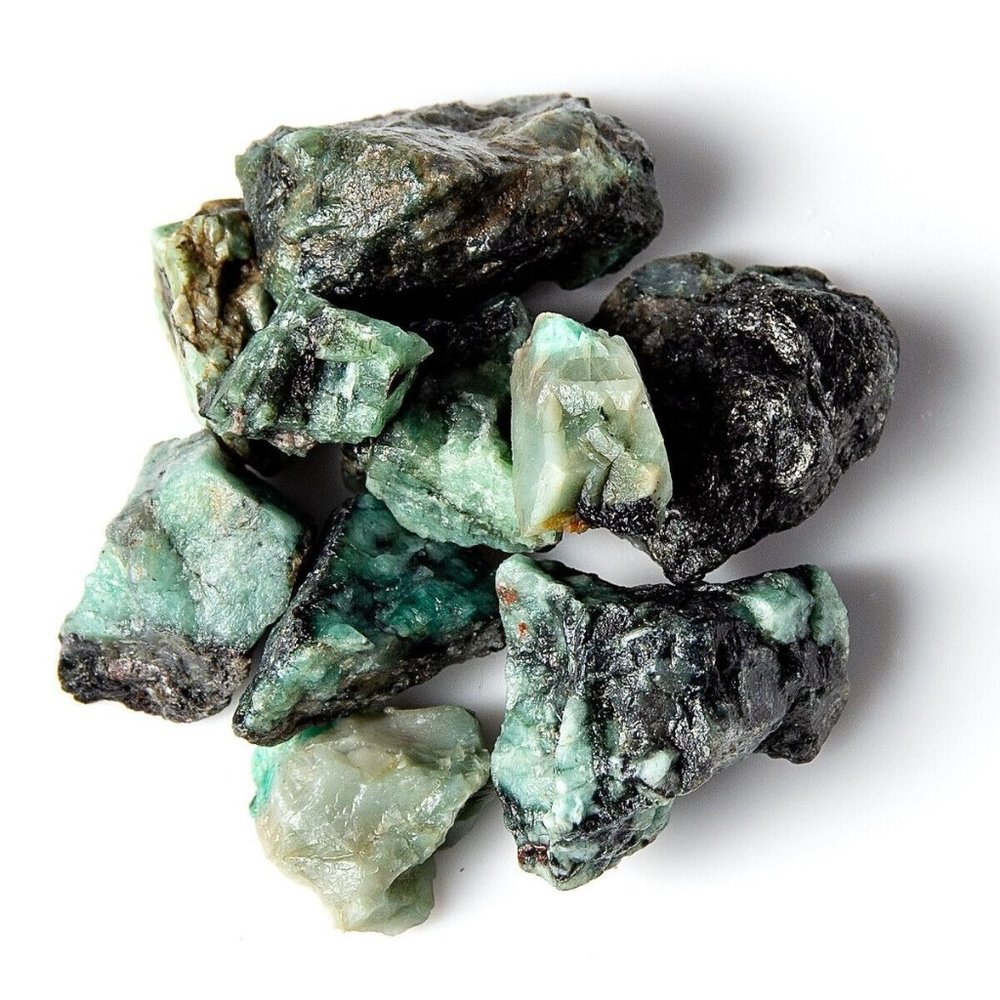 1/2 lb Rough Emerald Gemstone Crystals Natural Unsearched Mineral Lapidary Cabb